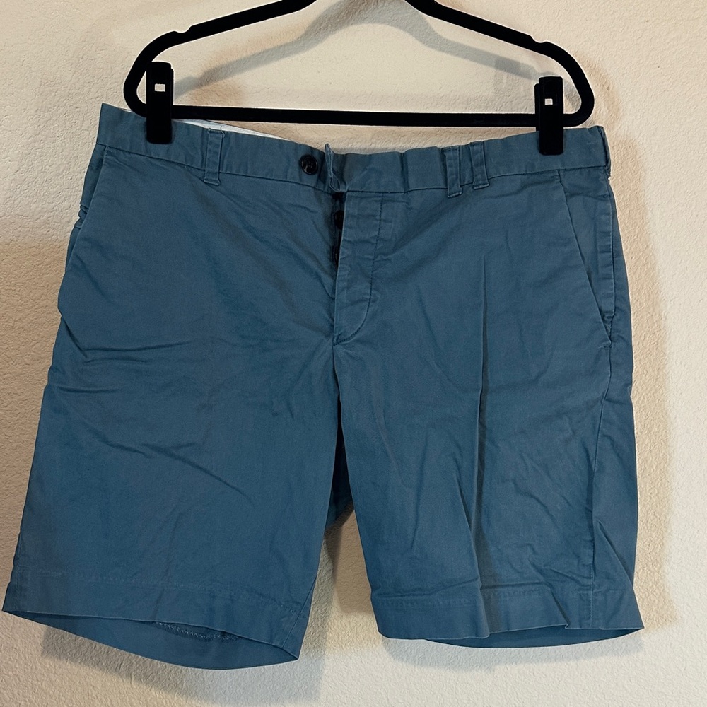 French Connection Men's Teal Flat Front Shorts
